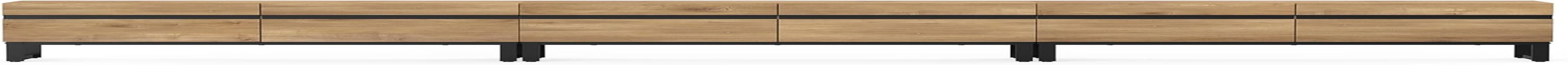 Oak TV Stand With Storage Cabinets For 110 Inch TV Modern Media Console
