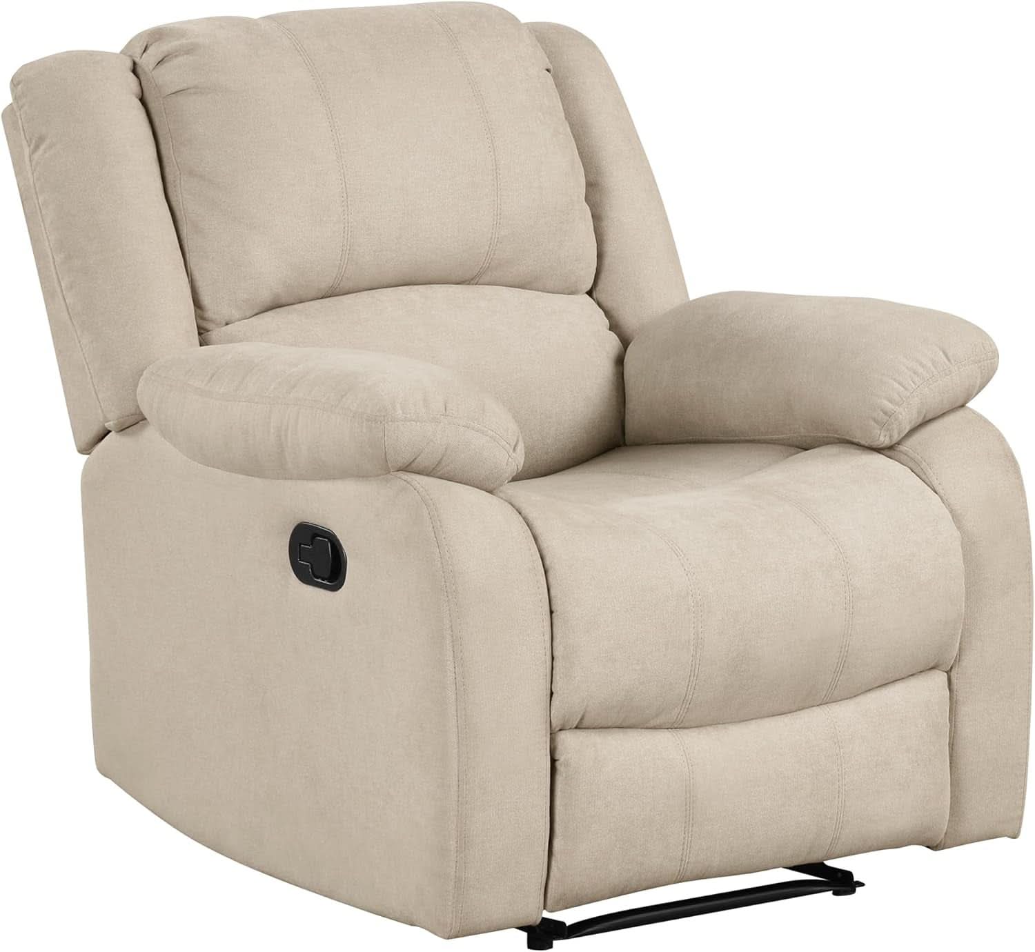 Oatmeal Wall Hugger Manual Recliner Chair For Living Room