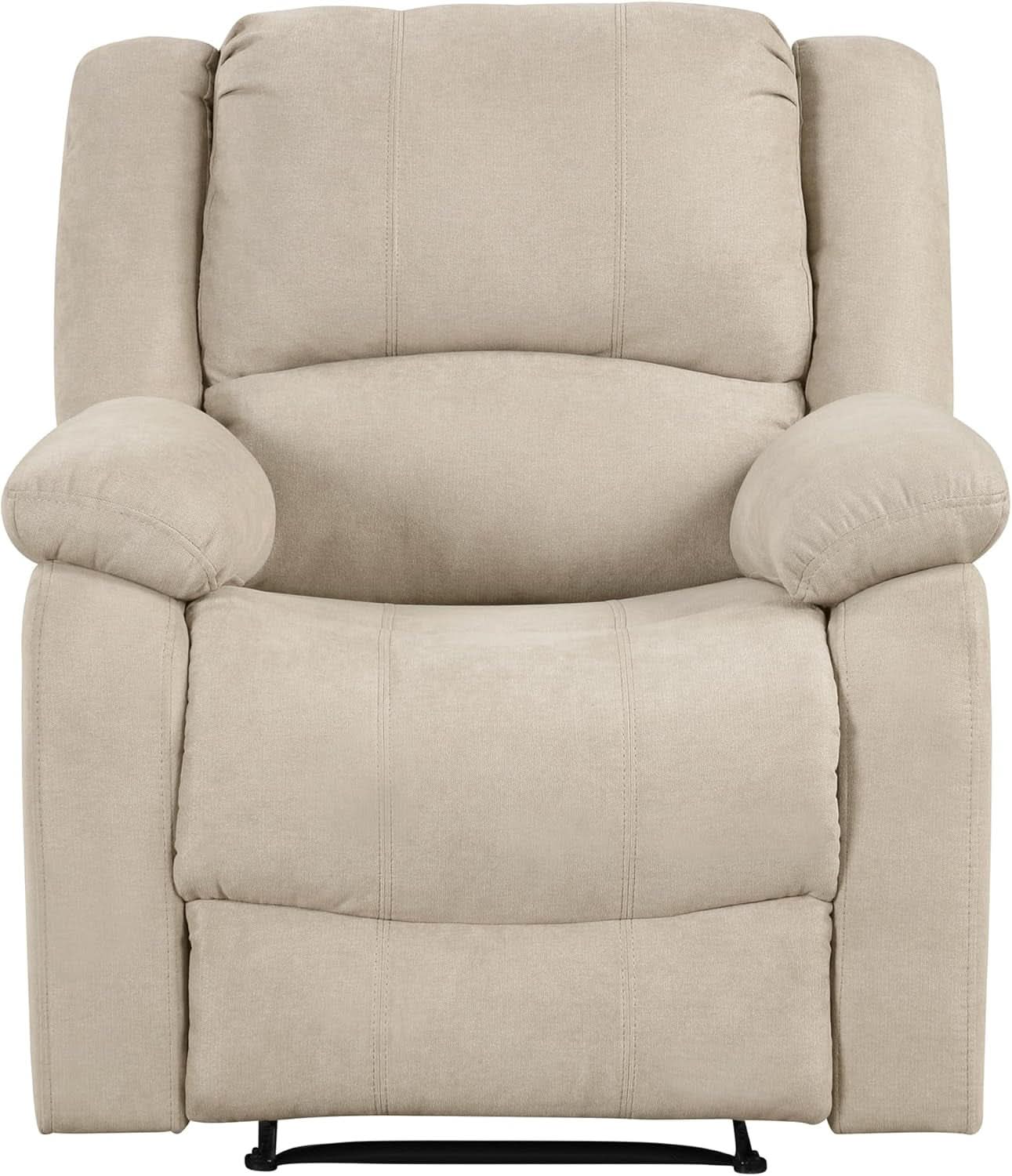 Oatmeal Wall Hugger Manual Recliner Chair For Living Room