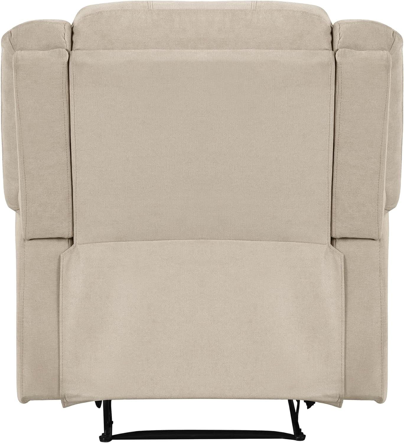 Oatmeal Wall Hugger Manual Recliner Chair For Living Room