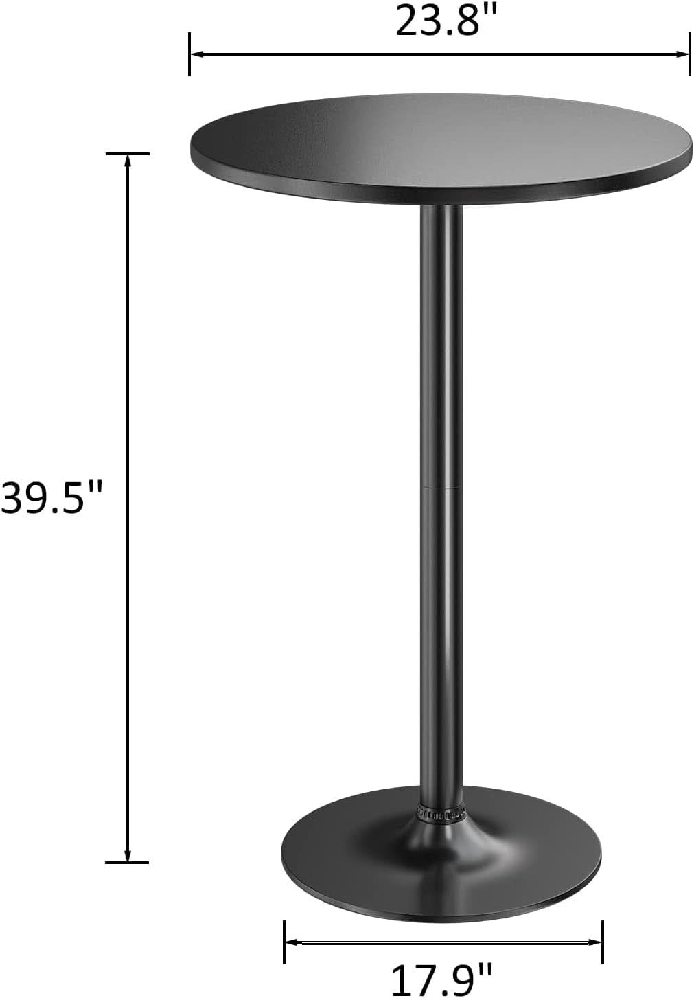 Obsidian Bar Height Pub Table With Industrial Strength