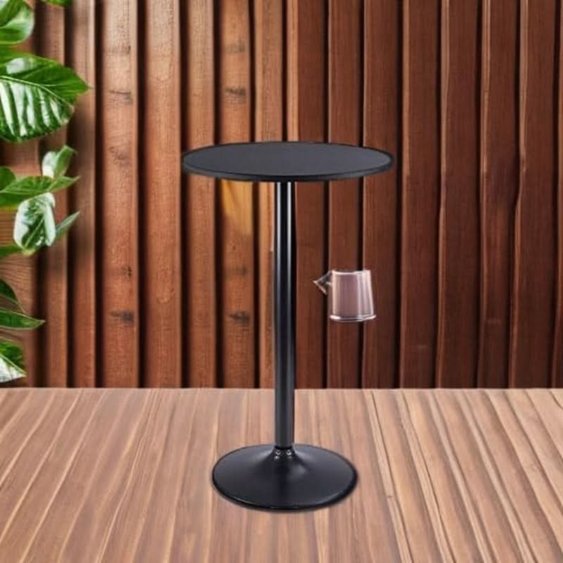 Obsidian Bar Height Pub Table With Industrial Strength
