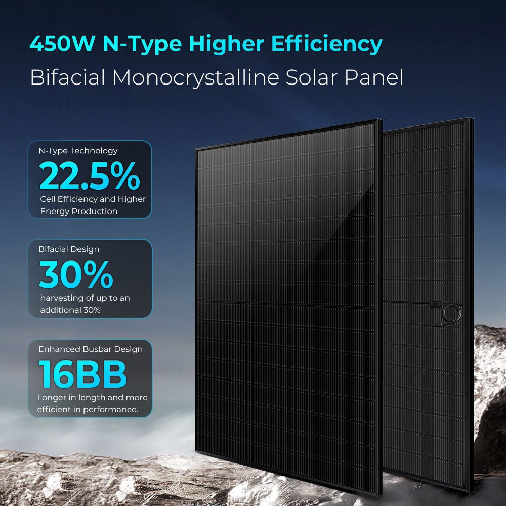 Off-Grid Solar Kit 12000W 48VDC 120V/240V LifePo4 25.6KWH Lithium Battery 12 X 415 Watts Solar Panels SGR-12K20E