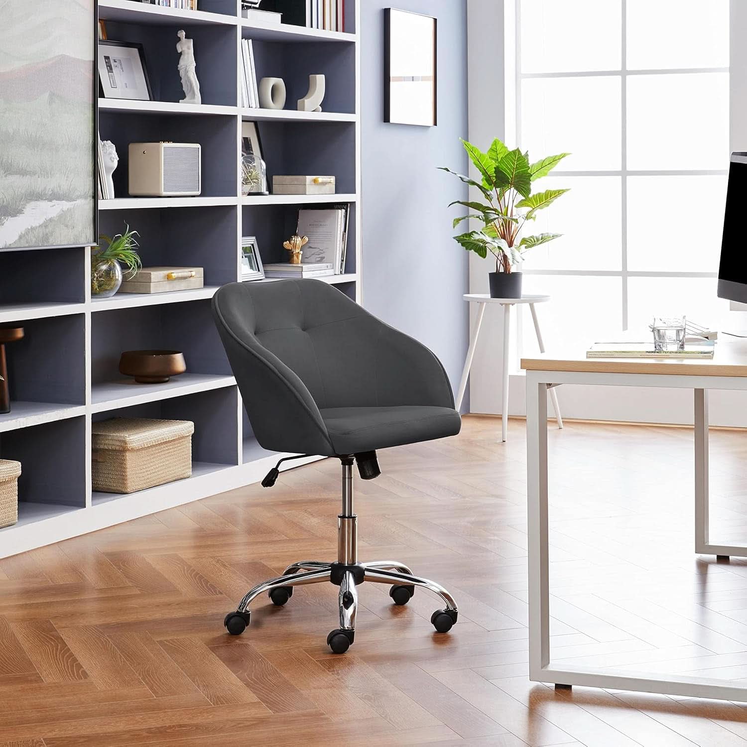 Office Chair Height Adjustable Large Seat Armrests