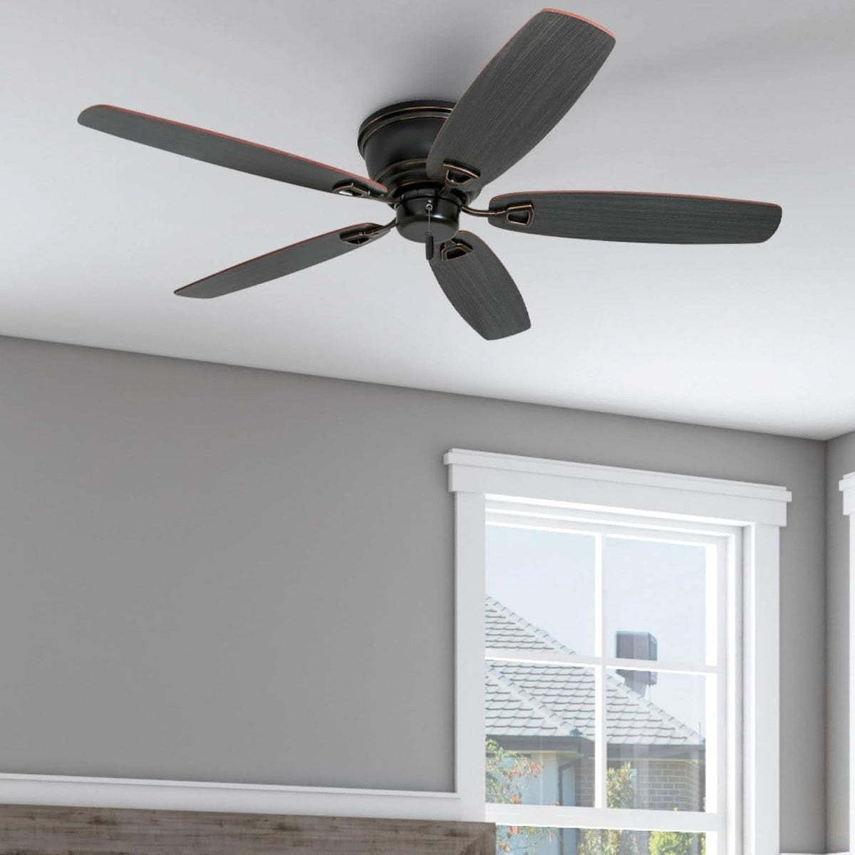 Oil Rubbed Bronze 52 Inch Ceiling Fan Reversible Motor
