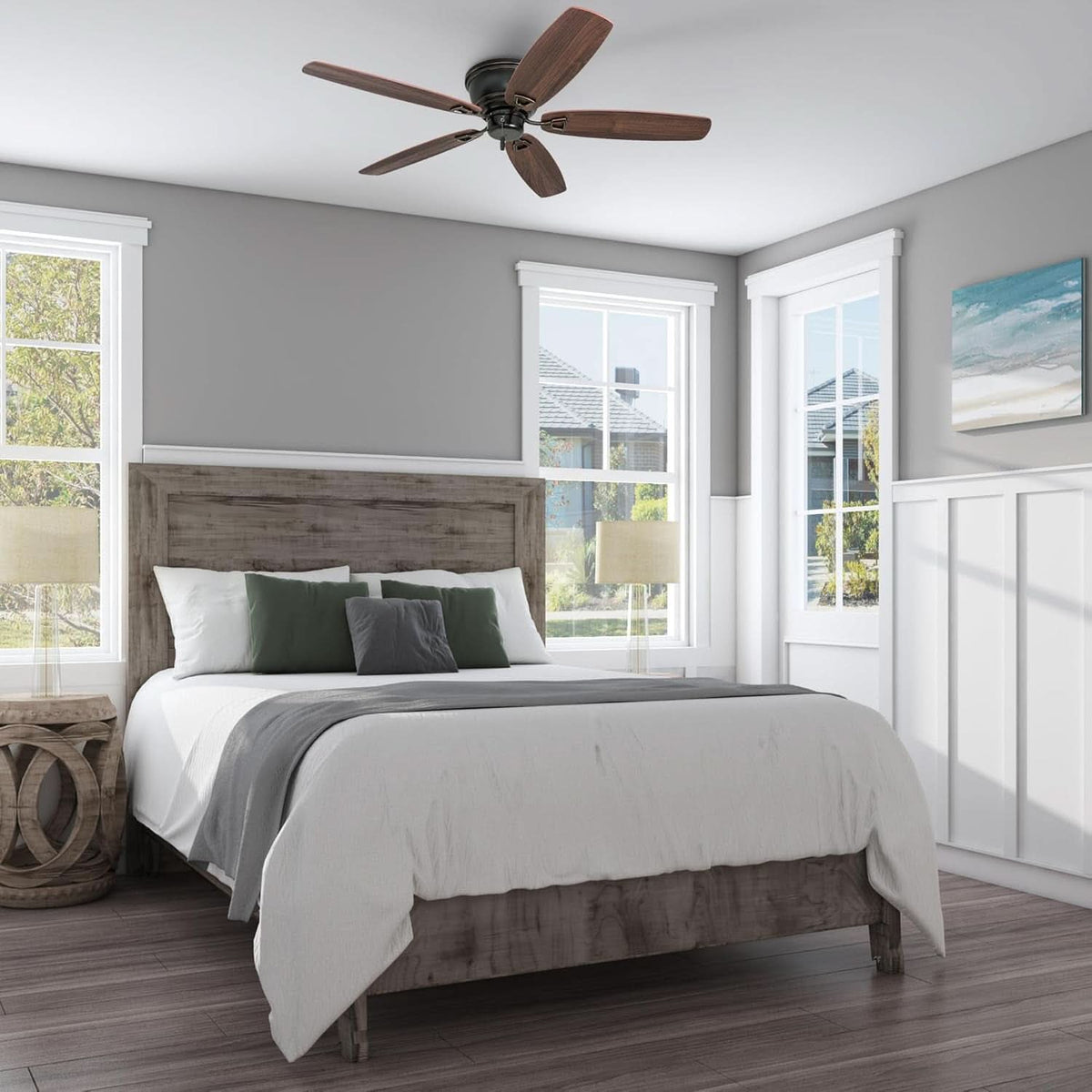 Oil Rubbed Bronze 52 Inch Ceiling Fan Reversible Motor
