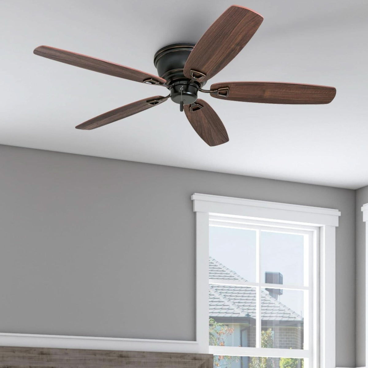 Oil Rubbed Bronze 52 Inch Ceiling Fan Reversible Motor