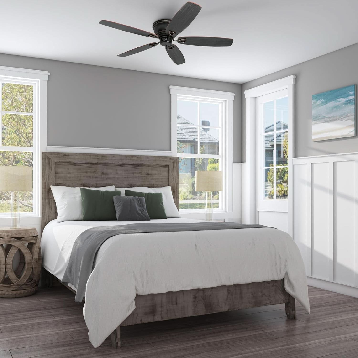 Oil Rubbed Bronze 52 Inch Ceiling Fan Reversible Motor