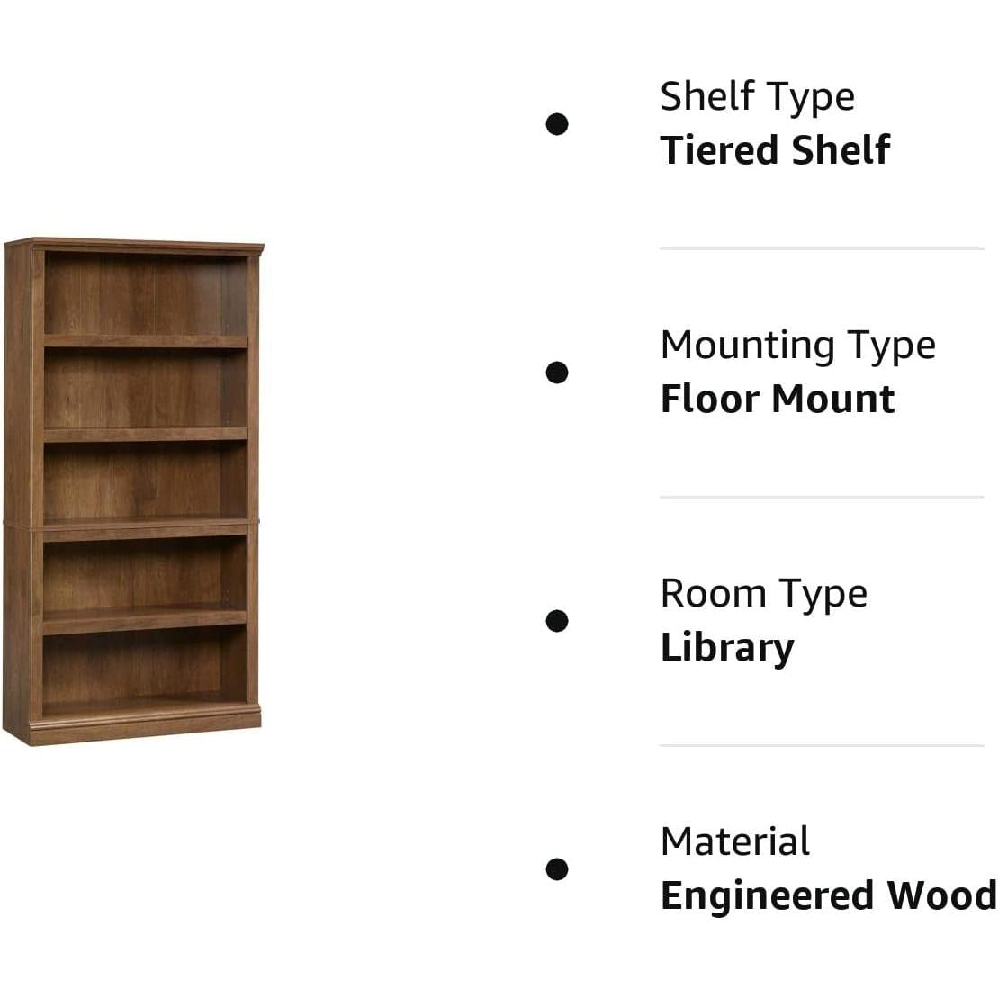 Oiled Oak Split Bookcase With Three Adjustable Shelves