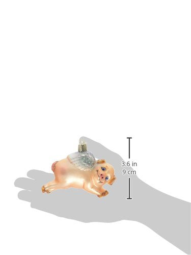 Old World Christmas Flying Pig Glass Blown Ornament