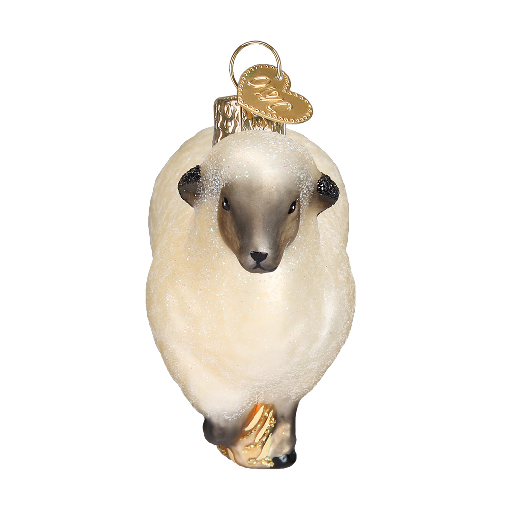 Old World Christmas Sheep Glass Ornament