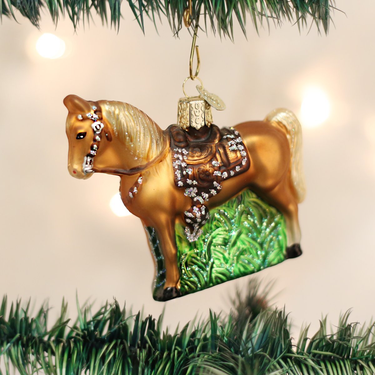 Old World Christmas Western Horse Glass Blown Ornament