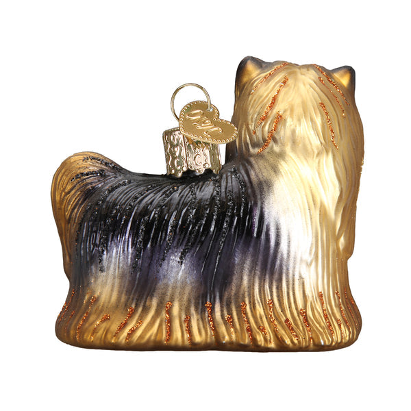 Old World Christmas Yorkie Glass Blown Ornament