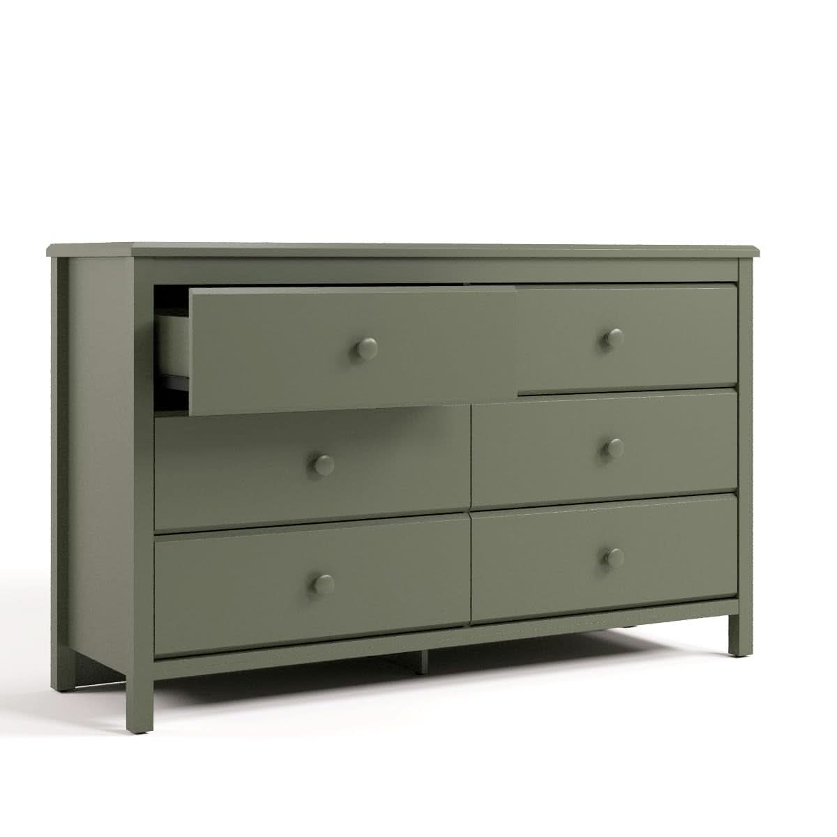 Olive Six Drawer Dresser Greenguard Gold Certified Nursery