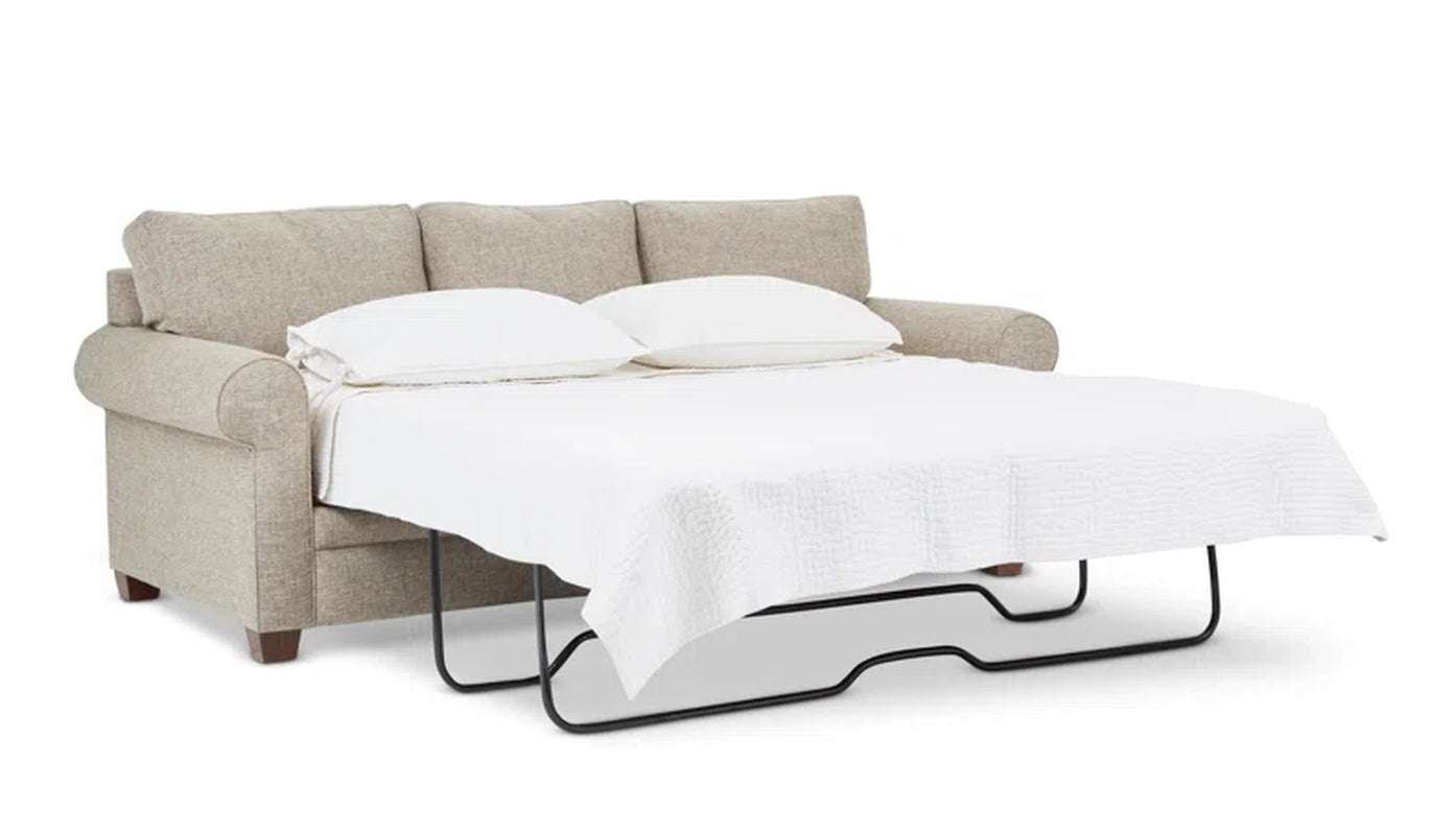 Olson Queen Sleep Sofa With Quilted Mattress And Rolled Arms