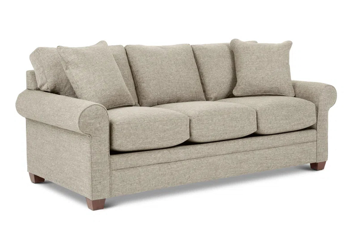 Olson Queen Sleep Sofa With Quilted Mattress And Rolled Arms