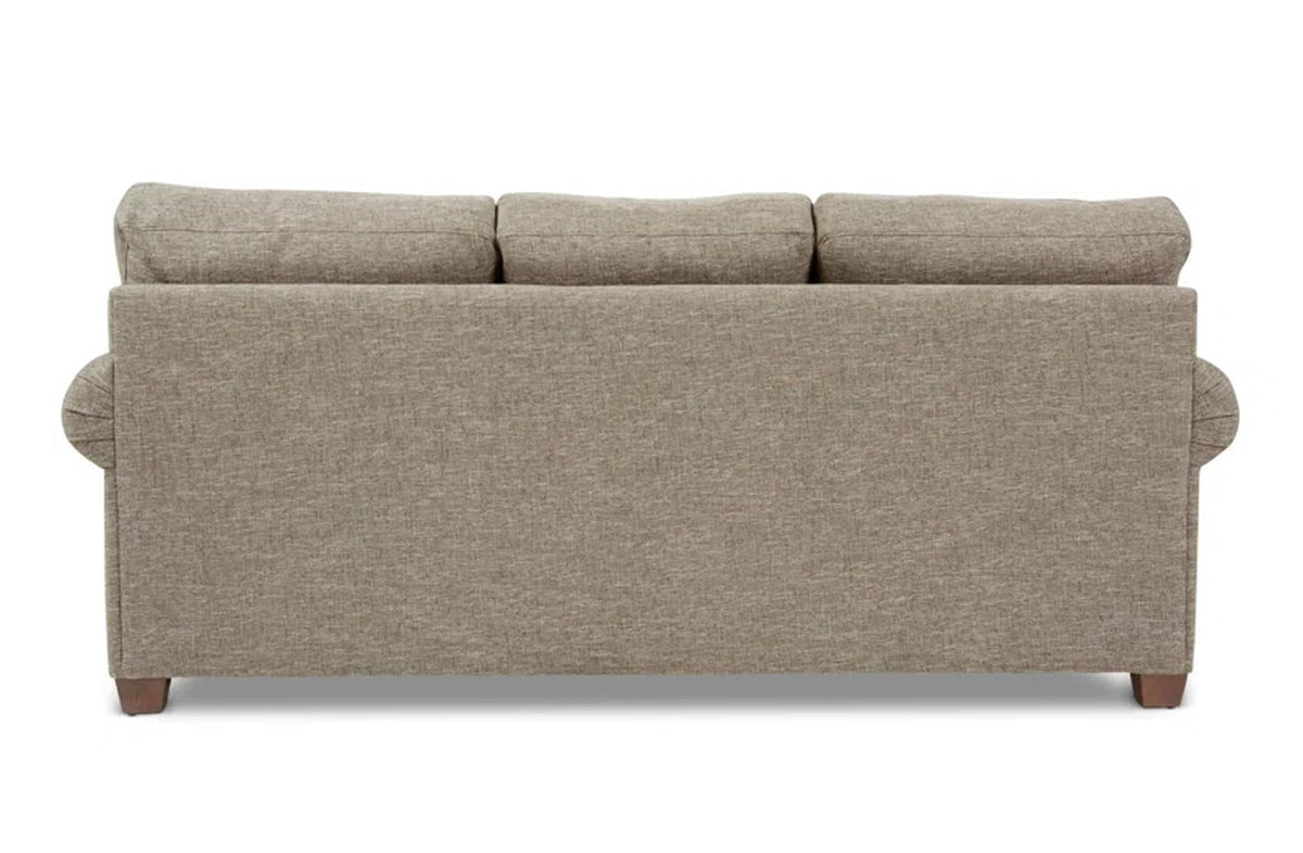Olson Upholstered Sofa With Rolled Arms And Wood Legs