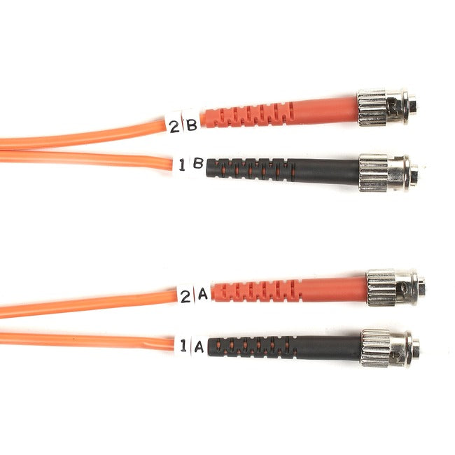 Om2 50/125 Multimode Fiber Optic Patch Cable - Ofnr Pvc, St To St, Orange, 1-M ( Bbx-Fo50-001M-Stst