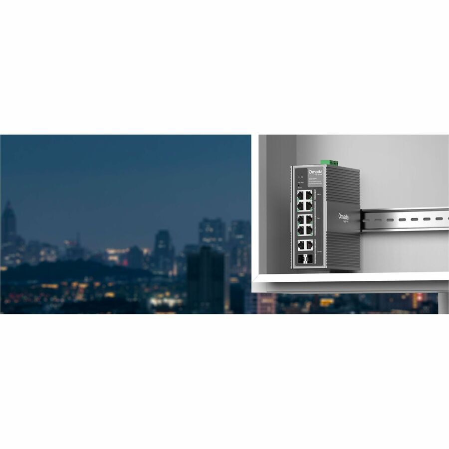 Omada 10-Port Gigabit Managed Switch with 8 PoE+ Ports for Offices ES210GP