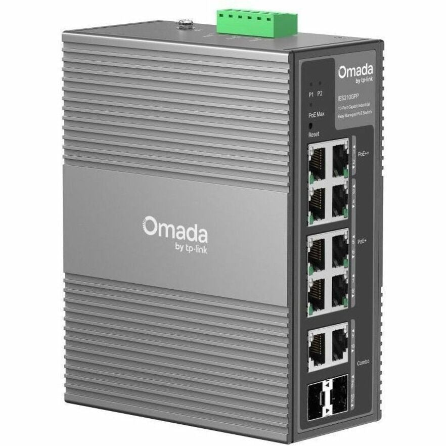 Omada 10-Port Gigabit Managed Switch with 8 PoE+ Ports for Offices ES210GP