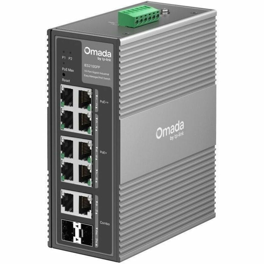 Omada 10-Port Gigabit Managed Switch with 8 PoE+ Ports for Offices ES210GP