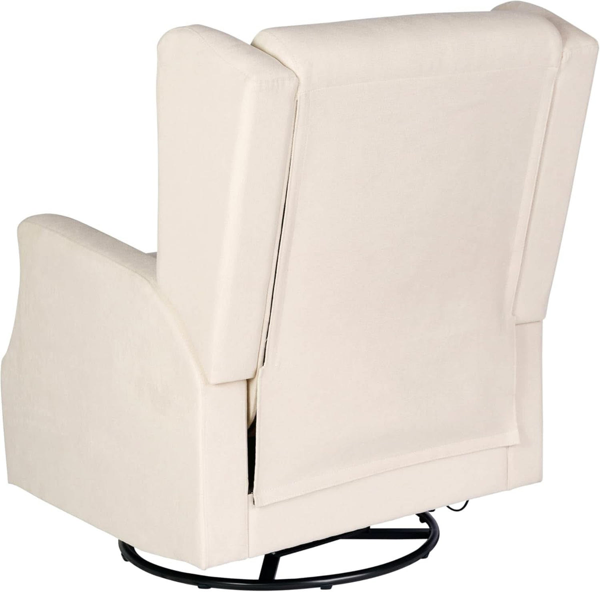 Omma Swivel Glider Rocking Recliner Cream Upholstered 3In1