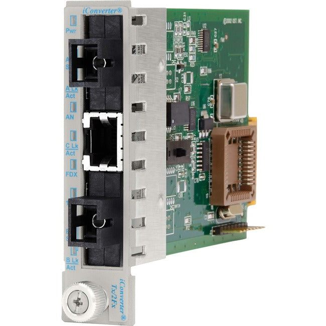Omnitron Systems Iconverter Tx/2Fx Utp To Fiber Media Converter 8431-2