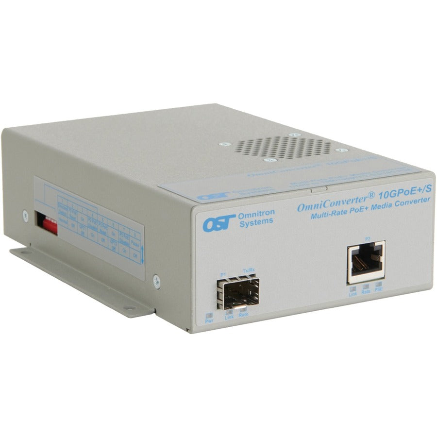 Omnitron Systems OmniConverter 10GPoE+/S 9191-0-11-9W Transceiver/Media Converter