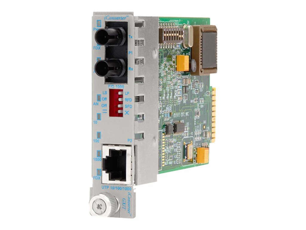 Omnitron iConverter GX/T - Fiber media converter - GigE - 10Base-T, 100Base-TX, 1000Base-T, 1000Base-X - RJ-45 / ST