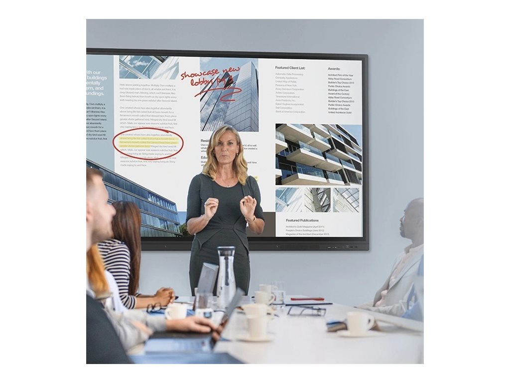 OneScreen Touchscreen TL7-75 - 75 Diagonal Class TL7 Series LED-backlit LCD display - interactive - with whiteboard and touchscreen