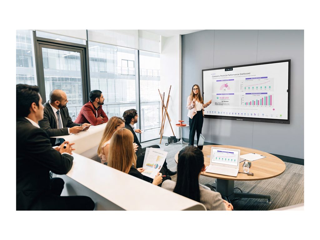 OneScreen Touchscreen TL7-75 - 75 Diagonal Class TL7 Series LED-backlit LCD display - interactive - with whiteboard and touchscreen