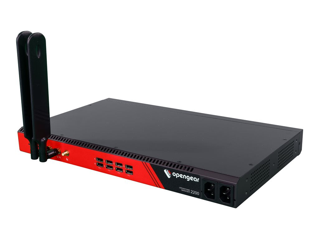 Opengear OM2224-24E-10G-L - Console server - 24 ports - RS-232, 10GbE - HSPA+ B1/B19/B2/B3/B4/B5/B6/B8/B9 / LTE B1/B12/B18/B19/B2/B20/B26/B28/B29/B3/B30/B32/B4/B41/B42/B43/B46/B48/B5/B66/B7/B8/B9 OM2224-24E-10G-L-US