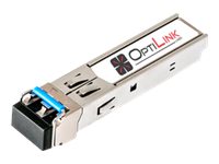 OptiLink - SFP (mini-GBIC) transceiver module (equivalent to: Fortinet FG-TRAN-LX) - 1GbE - 1000Base-LX - LC single-mode - up FG-TRAN-LX-OL