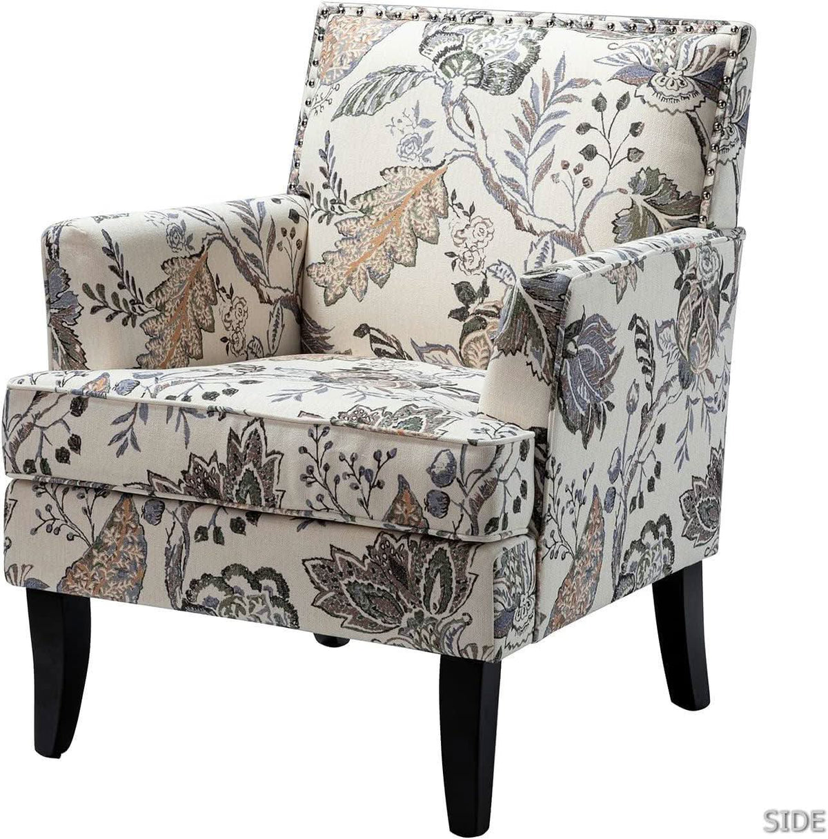 Orange Wingback Armchair Contemporary Living Room Style