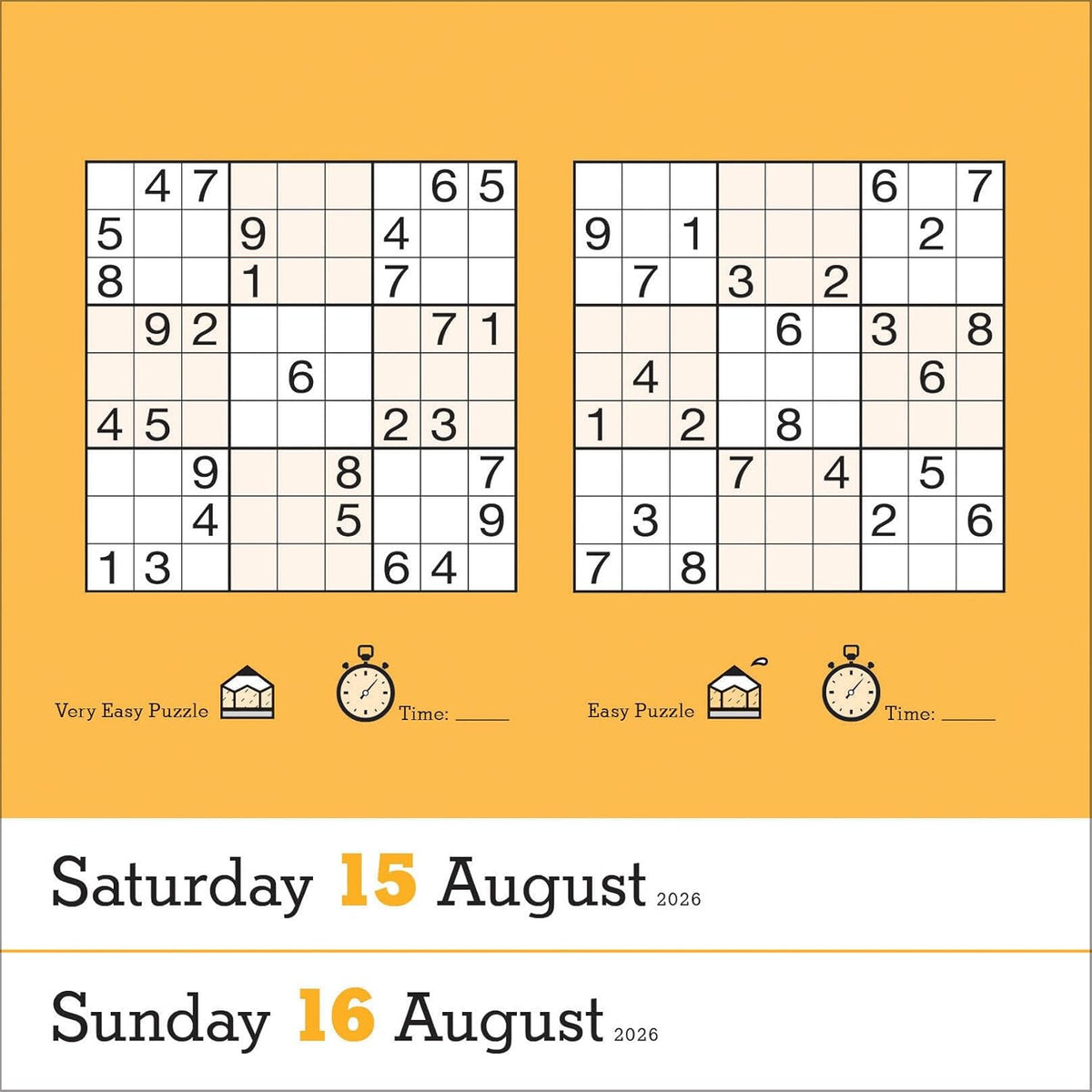 Original Sudoku Page-A-Day Calendar 2026