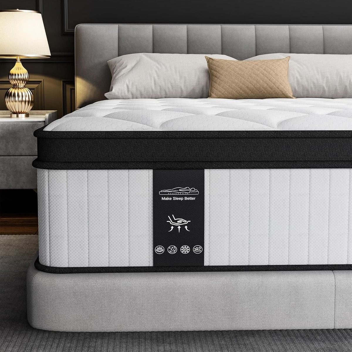 Orthopedic Breathable Cooling Queen Size Hybrid Mattress
