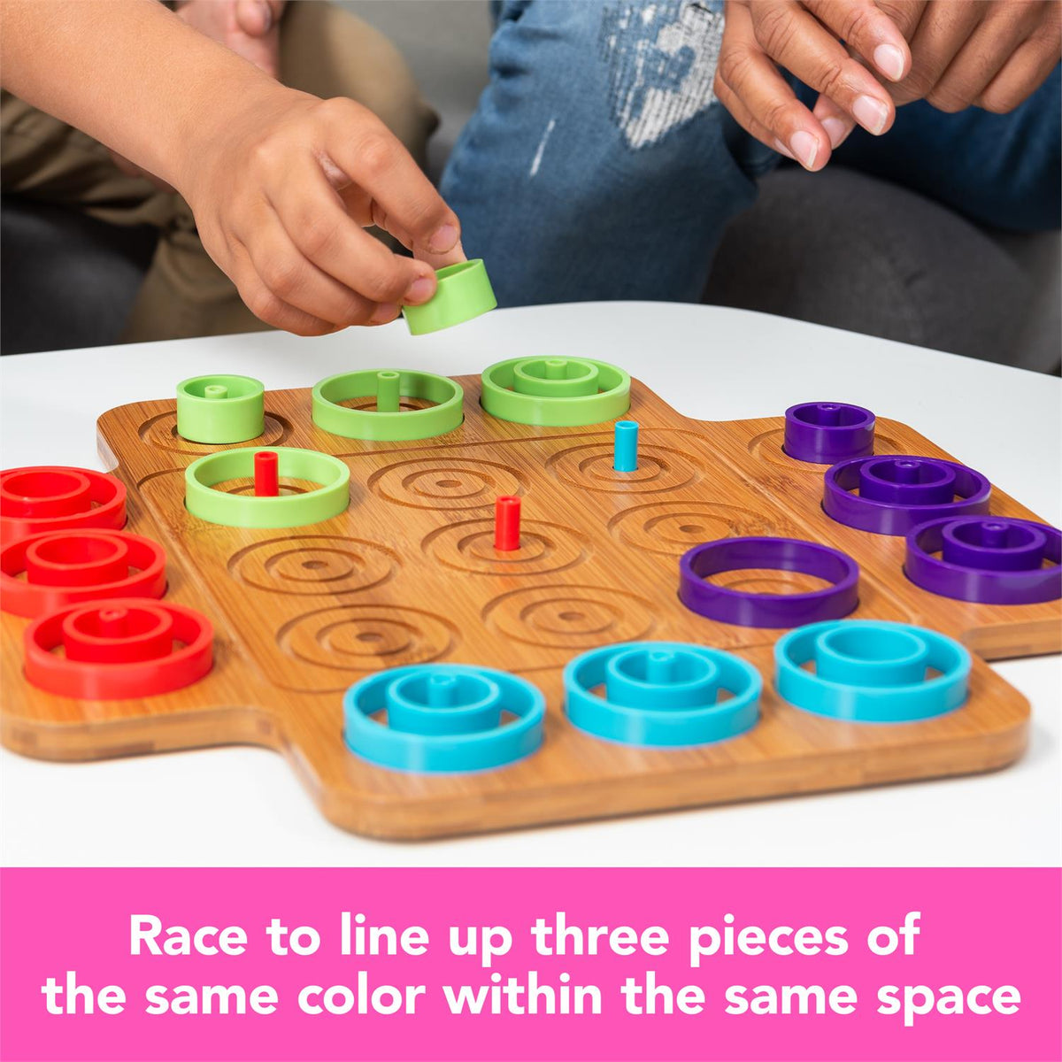 Otrio Deluxe - Wood Strategy-Based Board Game