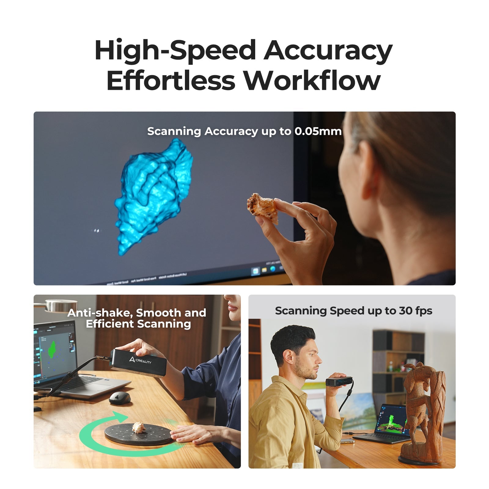 Otter Lite/Basic 3D Scanner with High Precision and Wireless Scanning Hot Sale