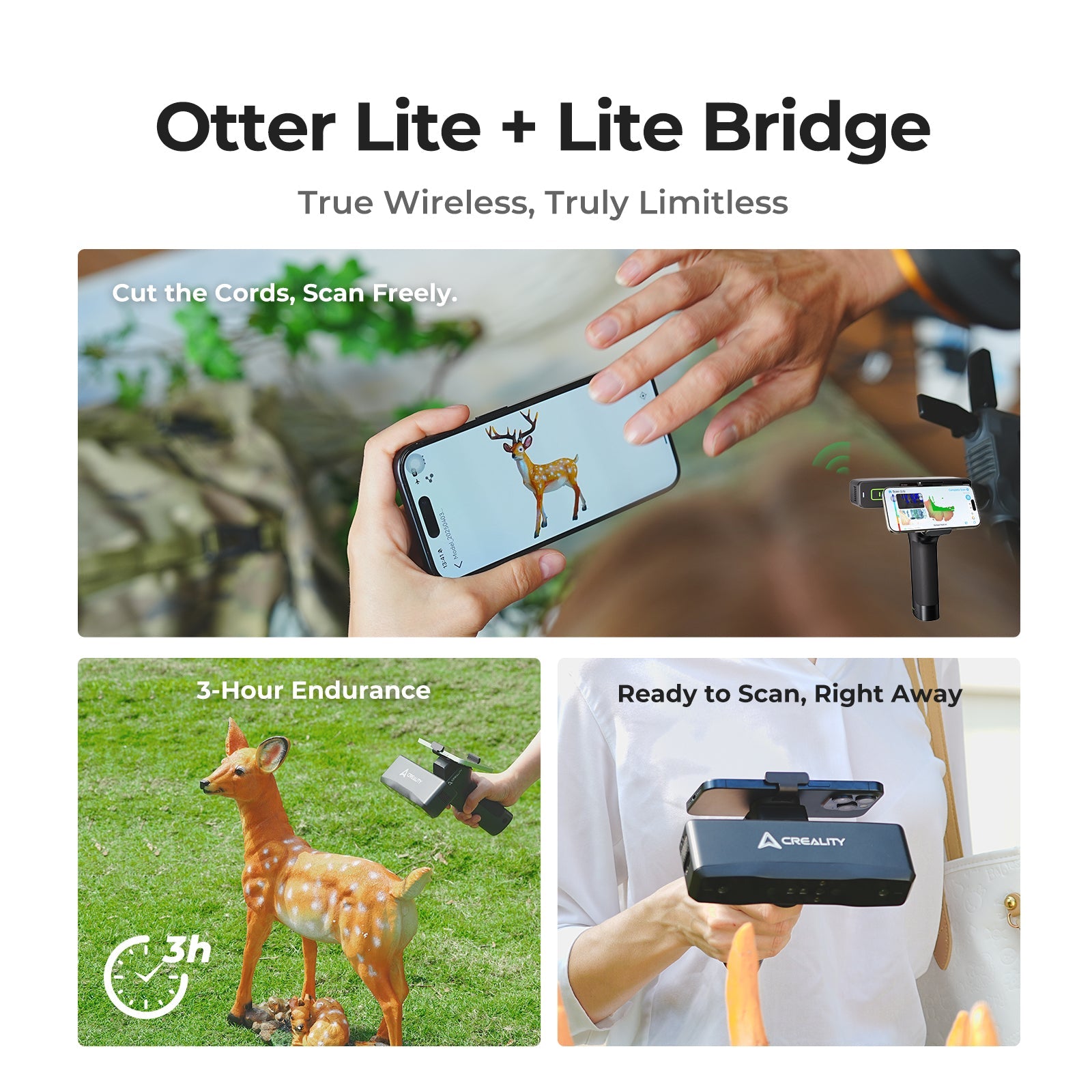 Otter Lite/Basic 3D Scanner with High Precision and Wireless Scanning Hot Sale