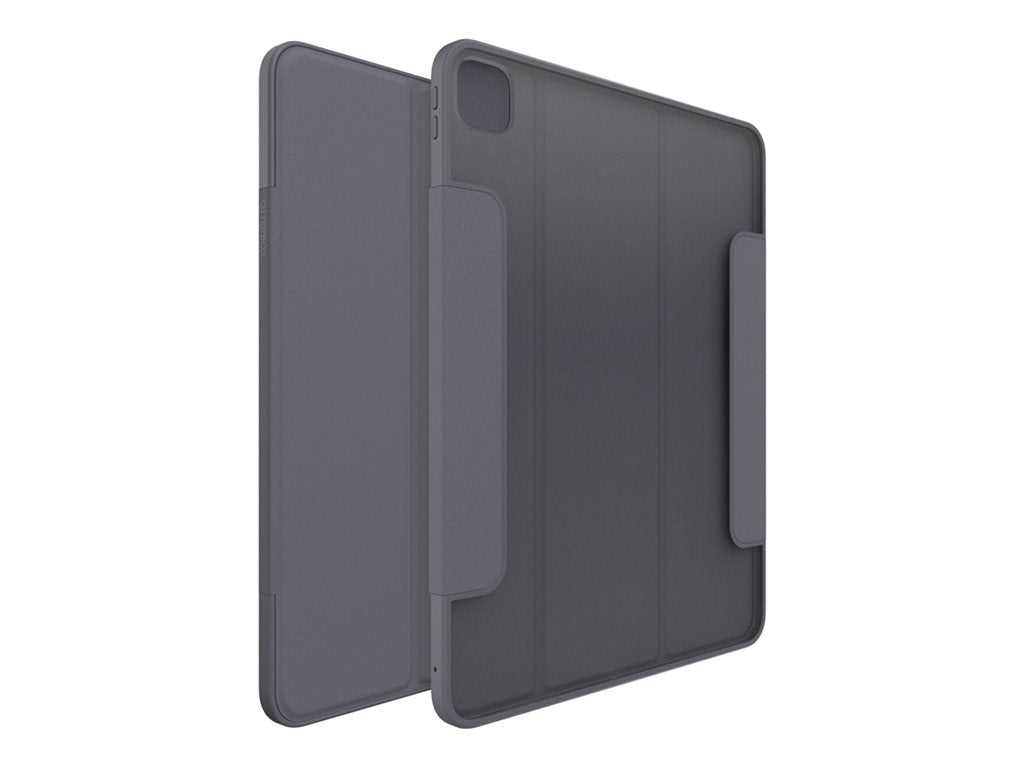 OtterBox Symmetry Series - Flip cover for tablet - polycarbonate, synthetic rubber - thunderstorm (clear/dark gray) - for Apple 77-95261