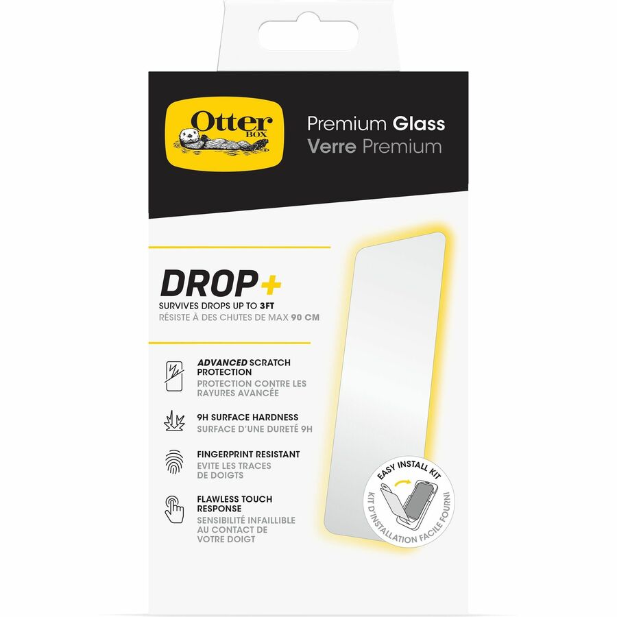 OtterBox iPhone 15 Premium Glass Antimicrobial Screen Protector Clear - For LCD