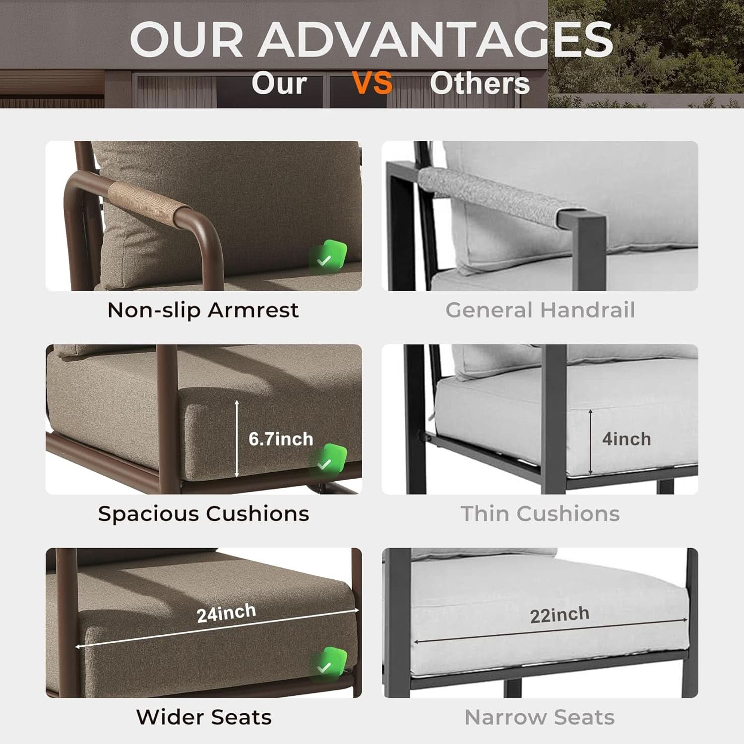 Outdoor Aluminum Patio Furniture Set with Fire Pit
