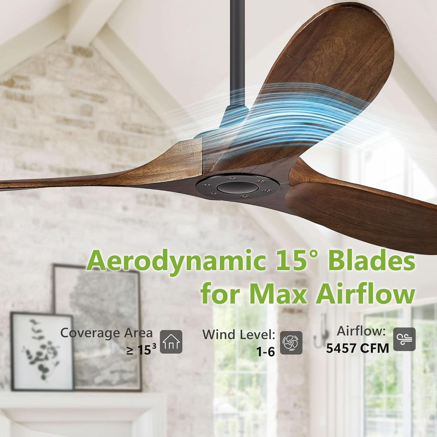 Outdoor Ceiling Fan 52 Inch Remote Control For Patios