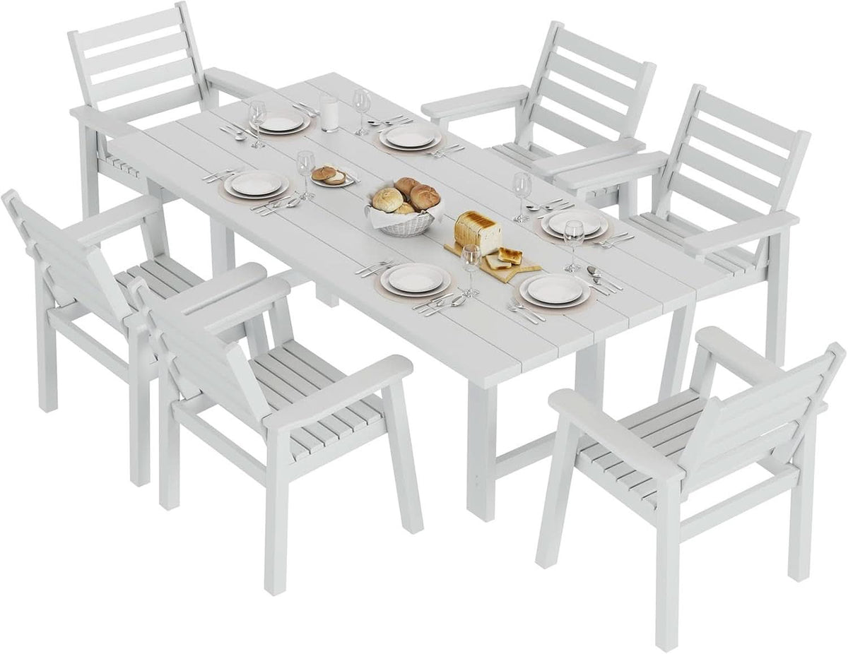 Outdoor Dining Set 71 Inch Umbrella Hole Patio Garden