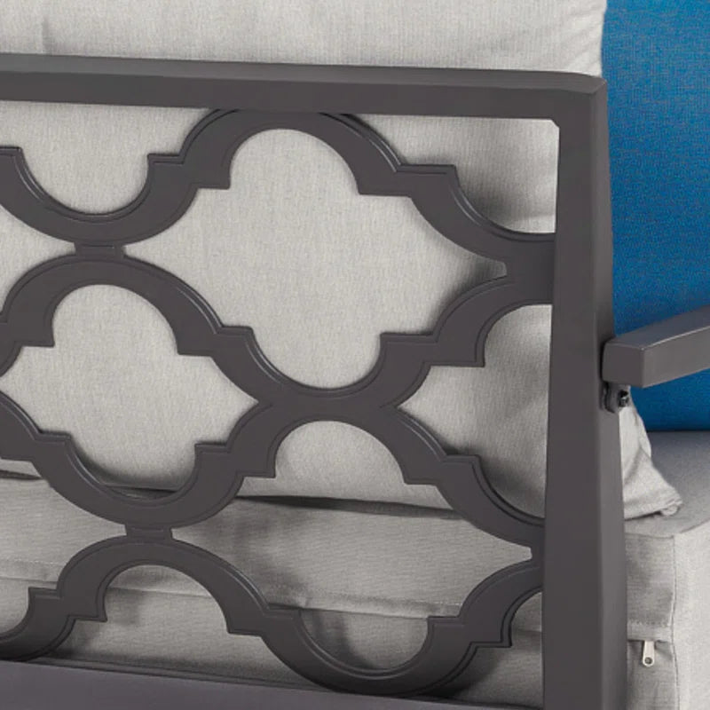 Outdoor Four Piece Sofa Set With Sunbrella Cushion Covers