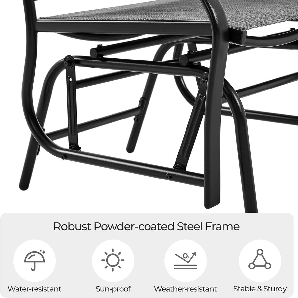 Outdoor Glider Chairs with Breathable Sling Fabric
