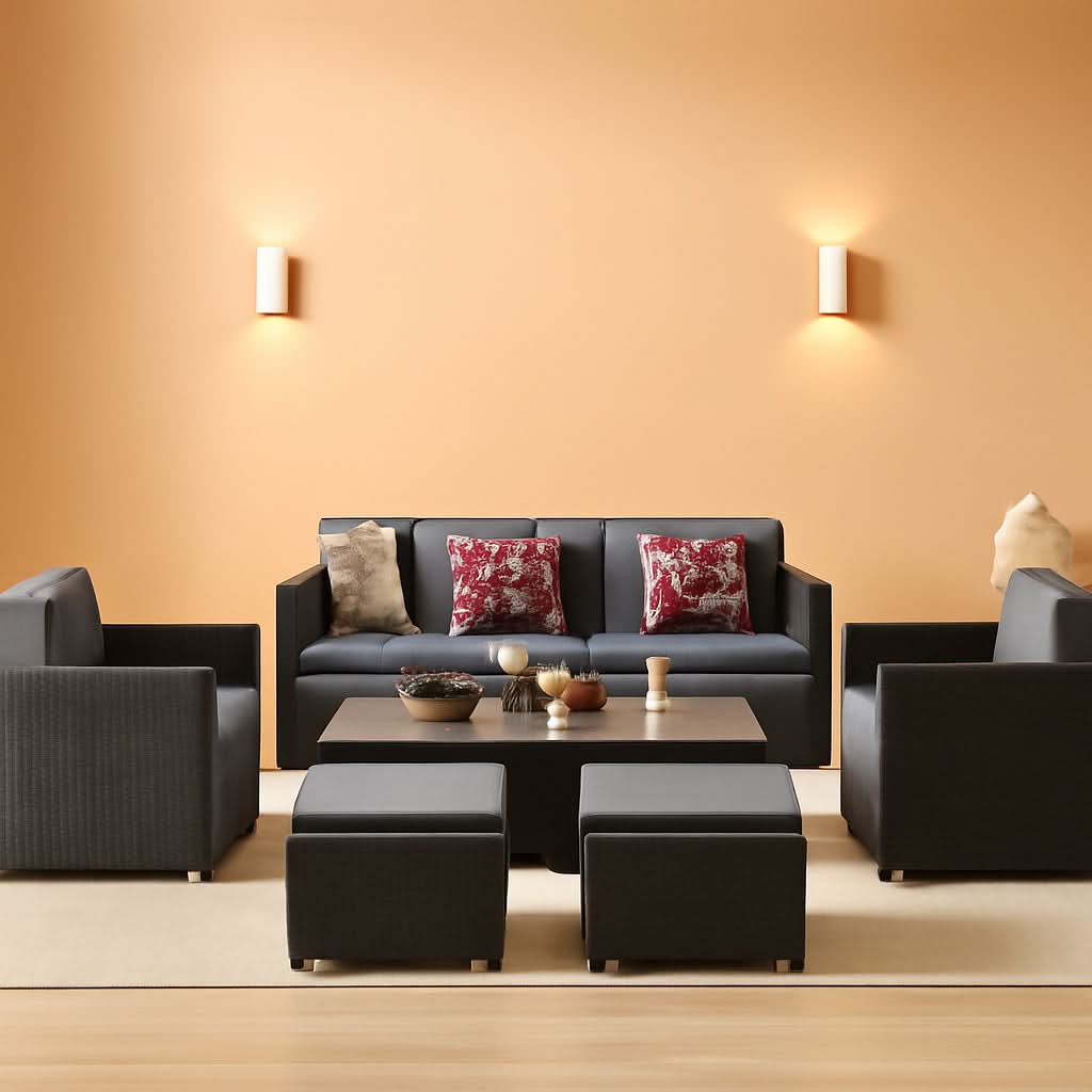 Outdoor Patio Conversation Set All Weather Gray Sectional