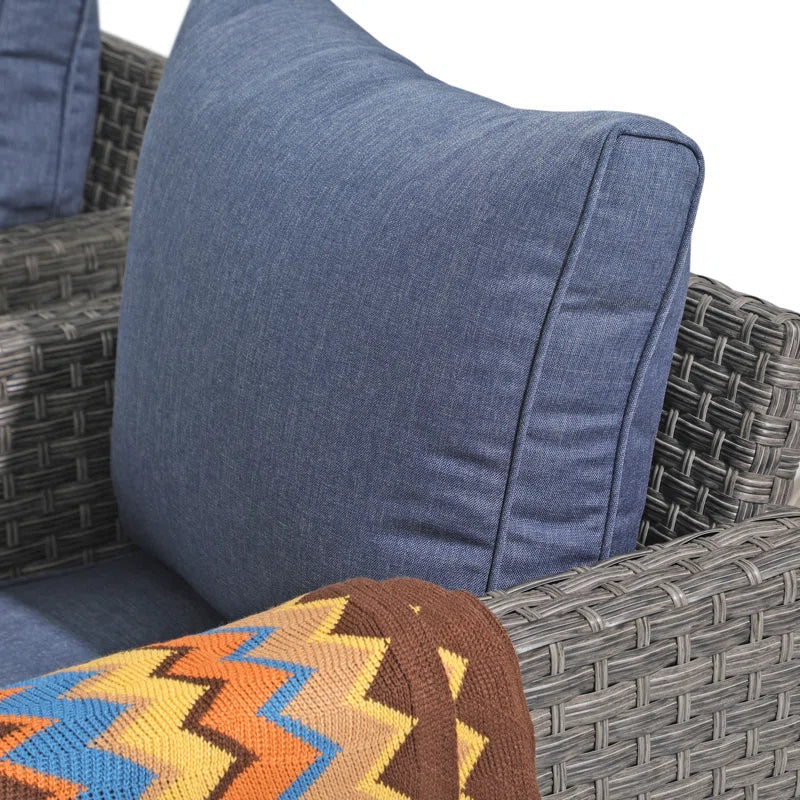 Outdoor Patio Conversation Set For Two With Cushions