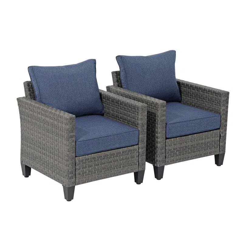 Outdoor Patio Conversation Set For Two With Cushions