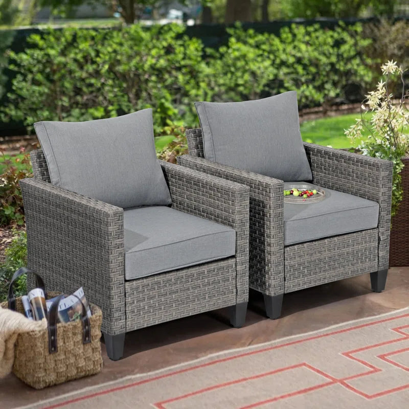 Outdoor Patio Conversation Set For Two With Cushions